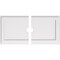 Ekena Millwork Rectangle Architectural Grde PVC Ceiling Medallion, 38"W x 19"H x 3"ID x 13 1/4"C x 1"P, Two-Piece CMP38X19RE2-03000 - alternate 1
